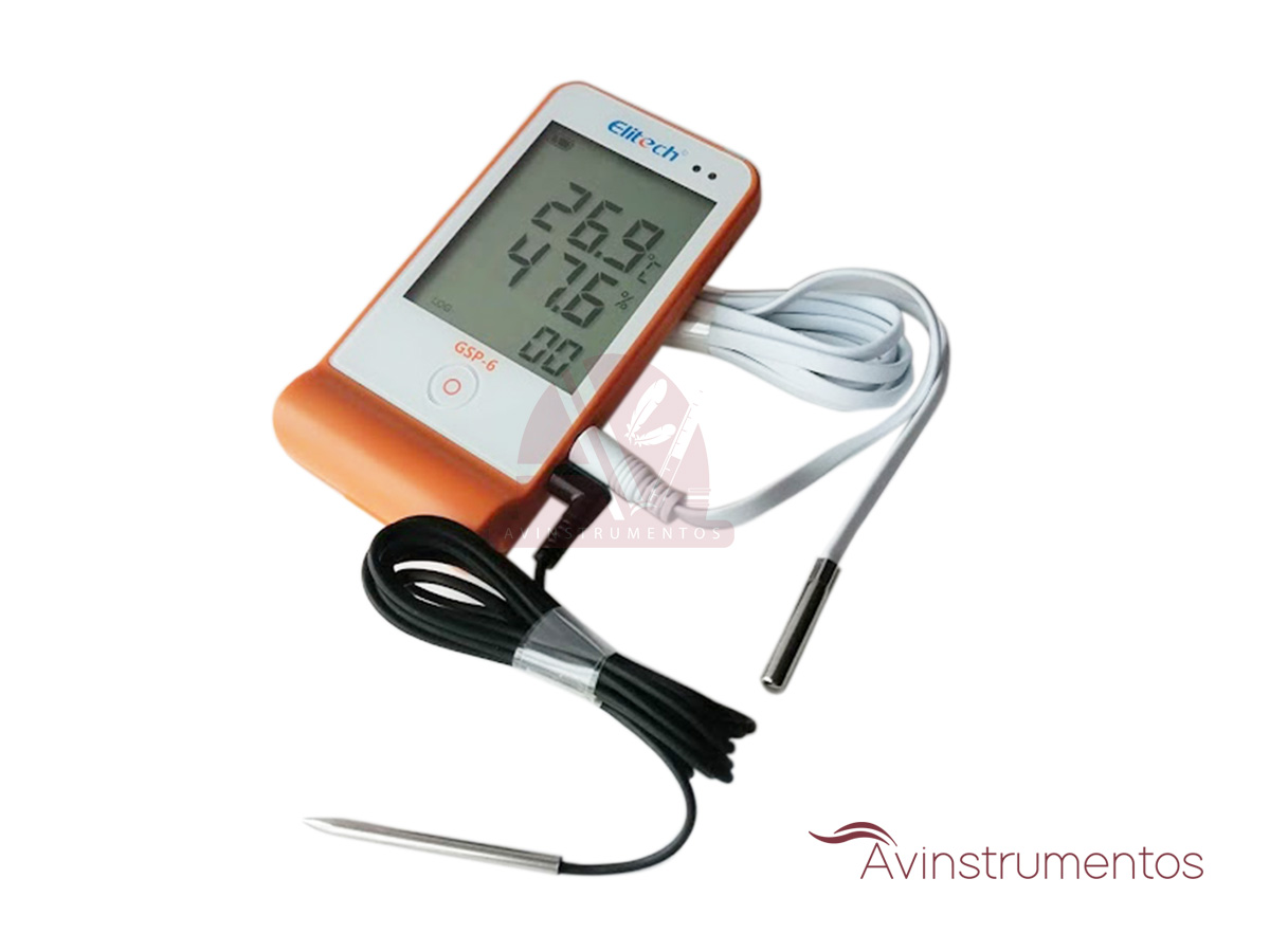 Datalogger USB para medición de temperatura y humedad con sensores externos